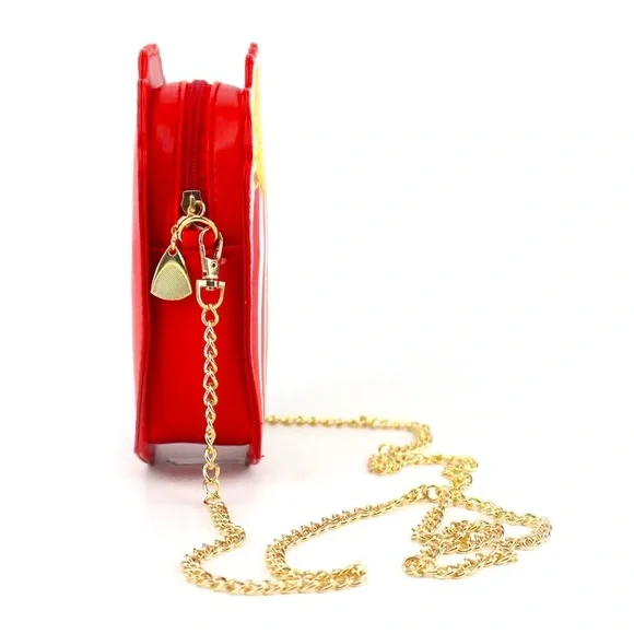 High Fashion Popcorn PU Leather Chain Crossbody Bag - NWOT. - Picture 3 of 14